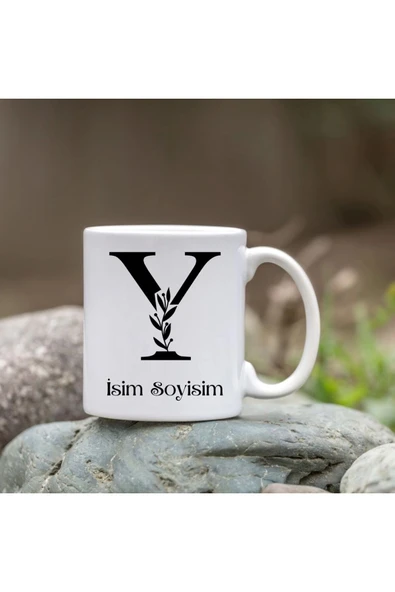 Kişiye Özel Y Harfi Bardak - İsim Yazılı Bardak - İsimli Bardak ürün görseli 1