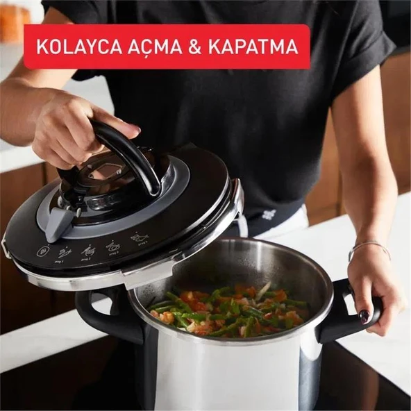 TEFAL CLIPSO CHEF 6 LİTRE DÜDÜKLÜ TENCERE - Resim 7