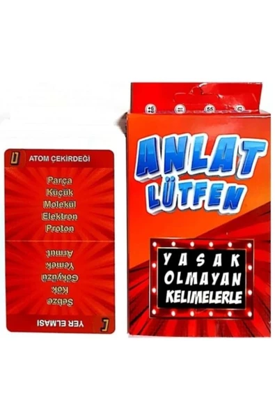 Anlat Lütfen Oyunu - Anlat Bakalım Oyunu ( Mini Kelime Kart Oyunu ) ürün görseli 1