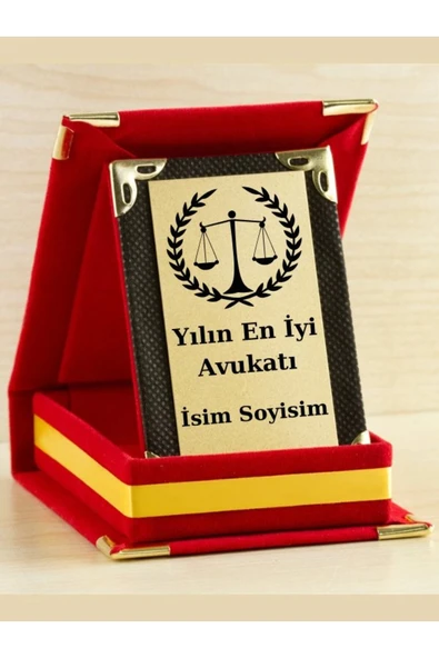 Yılın En İyi Avukatı Plaketi - Avukat Günü Plaketi ( Mini Plaket ) ürün görseli 1