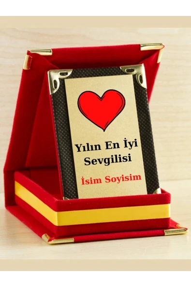 Yılın En İyi Sevgilisi Plaketi - Sevgililer Günü Plaketi ( Mini Plaket ) ürün görseli 1