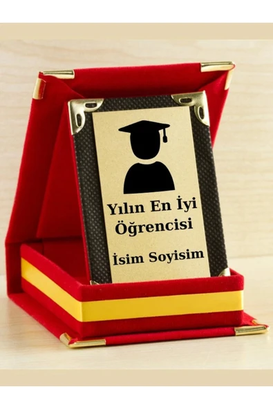 Yılın En İyi Öğrencisi Plaketi - Mezuniyet Plaketi ( Mini Plaket ) ürün görseli 1
