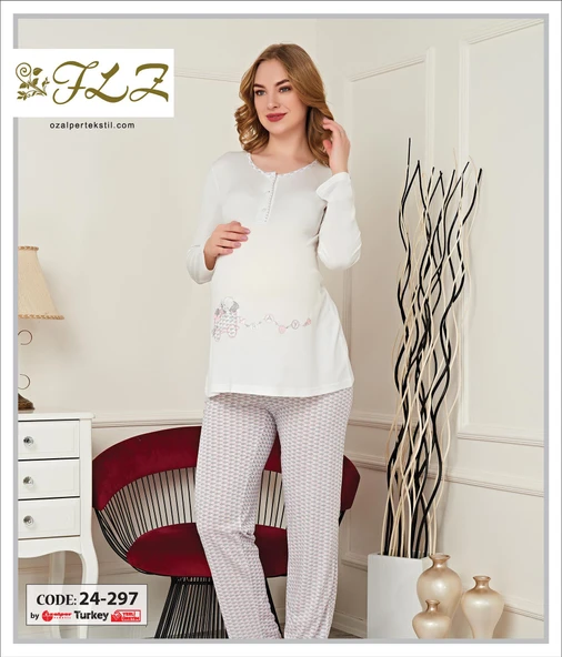 Gd Goldoremi 24-297 Kadın Lohusa Uzun Kollu Pijama Takım ürün görseli 1