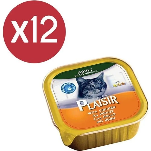 Plaisir Pate Tavuklu Kedi Konservesi 12X100 gr ürün görseli 1