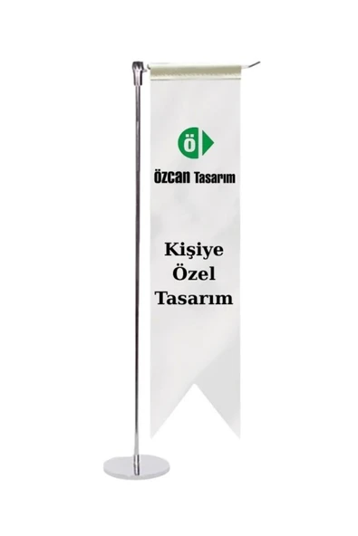 Kişiye Özel Masa Bayrağı - Kırlangıç Bayrak - Logolu Masa Bayrağı ürün görseli 1