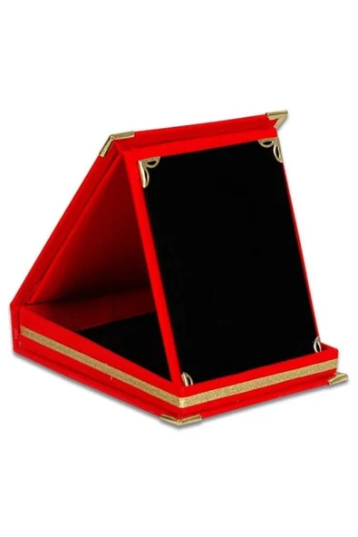 Kırmızı Kadife Plaket - Metalsiz Boş Plaket ürün görseli 1