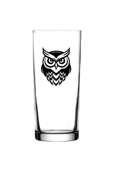 Baykuş Baskılı Rakı Bardağı - Baykuşlu Rakı Bardağı ürün görseli 1