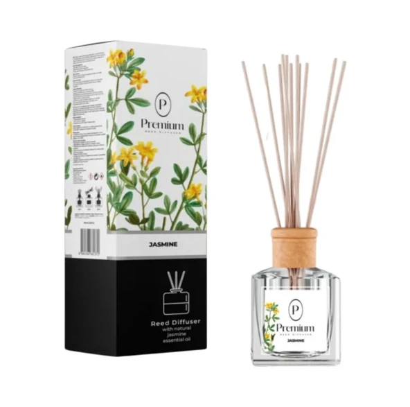 Premium Reed Diffuser Jasmıne (Yasemin) Oda Kokusu 100 ml ürün görseli 1