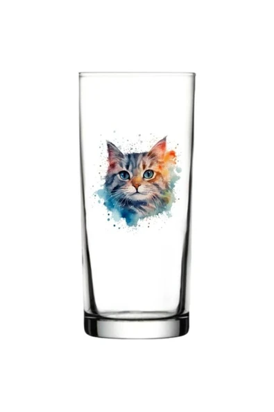 Kedi Baskılı Rakı Bardağı - Kedili Rakı Bardağı ürün görseli 1