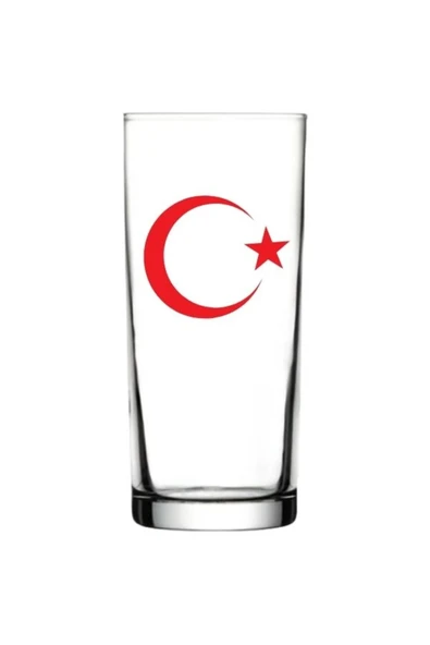 Ay Yıldız Baskılı Rakı Bardağı - Ay Yıldızlı Rakı Bardağı ürün görseli 1