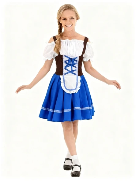 Oktoberfest Alman Kadın Kostümü - Resim 6
