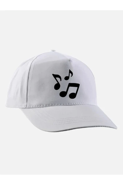 Müzik Notalı Şapka - Nota Baskılı Şapka ürün görseli 1