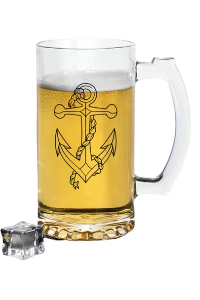 Denizci Baskılı Bira Bardağı - Bira Bardağı ürün görseli 1
