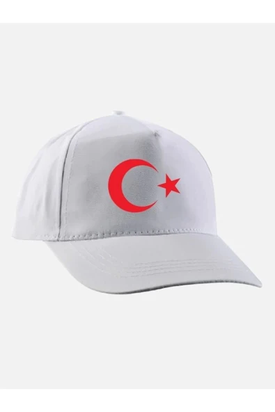 Ay Yıldız Baskılı Şapka - Ay Yıldızlı Şapka ürün görseli 1