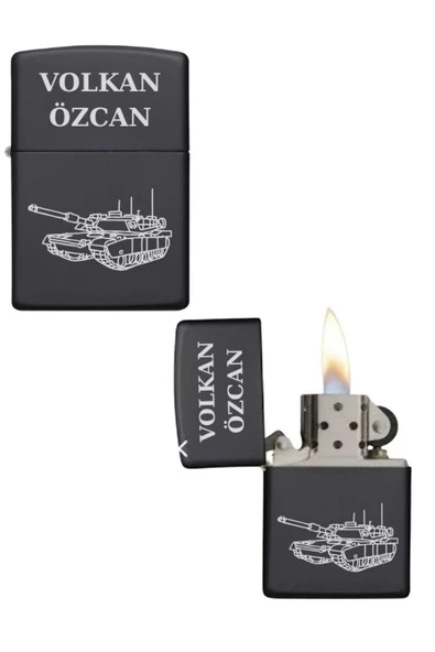 Kişiye Özel Tank Baskılı Metal Çakmak ürün görseli 1