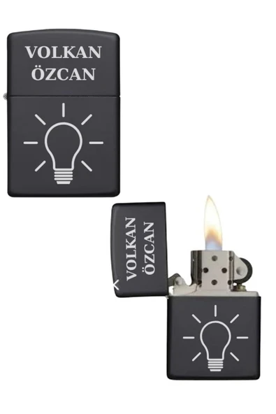 Kişiye Özel Ampüllü Metal Çakmak ürün görseli 1