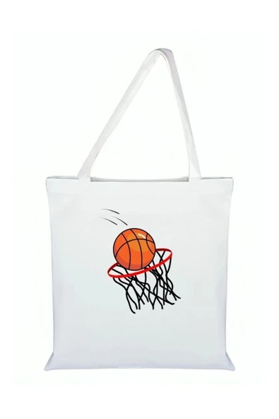 Basketbol Baskılı Bez Çanta - Basketbollu Çanta ürün görseli 1