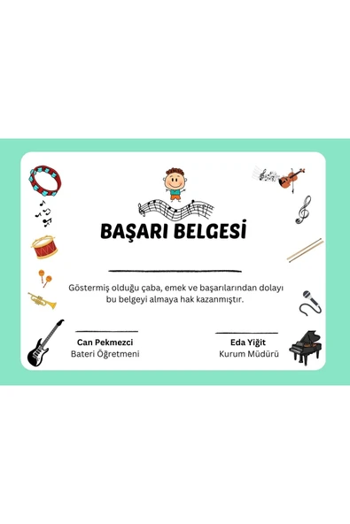 Kişiye Özel Sertifika - Mezuniyet Sertifikası - Başarı Sertifikası Erkek( 10 Adet ) ürün görseli 1