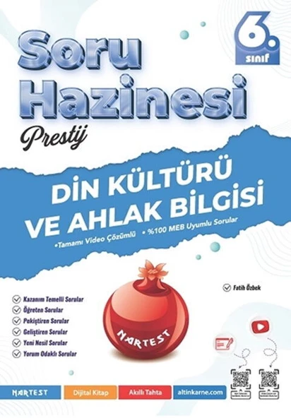 Nartest 6. Sınıf Din Kültürü Ve Ahlak Bilgisi Prestij Soru Hazinesi ürün görseli 1