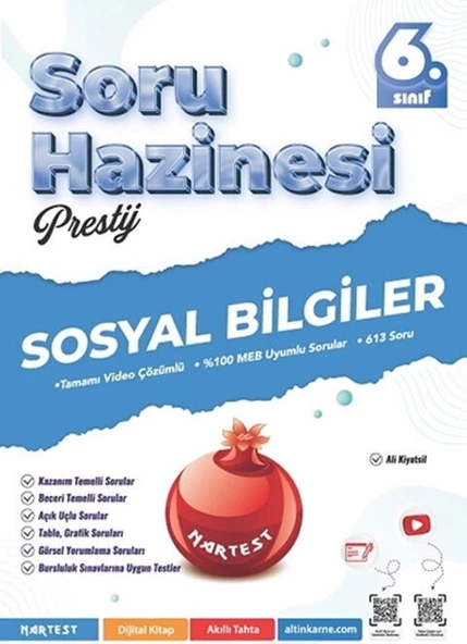 Nartest 6. Sınıf Sosyal Bilgiler Prestij Soru Hazinesi ürün görseli 1