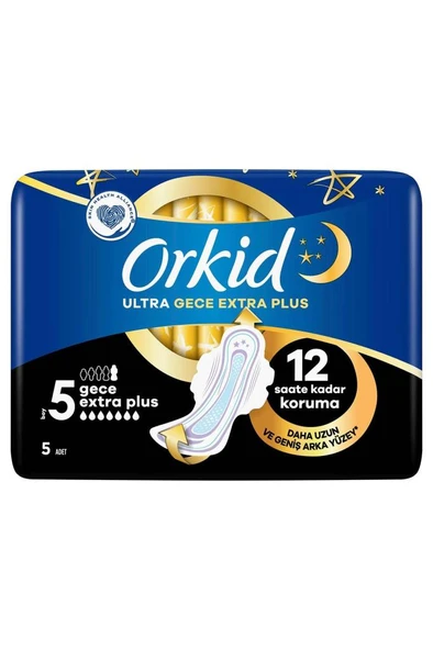 Orkid Ultra Hijyenik Ped Gece Extra Plus No: 5 5'li - Resim 9