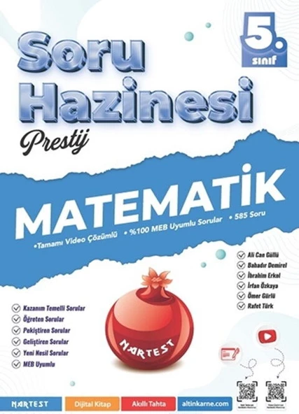 Nartest 5. Sınıf Matematik Prestij Soru Hazinesi ürün görseli 1