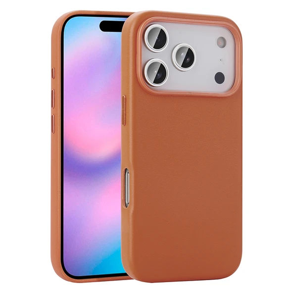 iPhone 17 Pro Kılıf Kablousz Şarj Özellikli PU Deri Görünümlü Kupra Kapak ürün görseli 1
