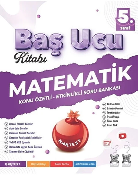 Nartest 5. Sınıf Matematik Baş Ucu Kitabı Maarif Modeli ürün görseli 1