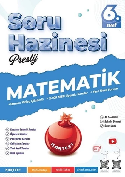 Nartest 6. Sınıf Matematik Prestij Soru Hazinesi ürün görseli 1