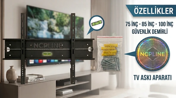 75 inç 80 inç 90 inç 100 inç Lcd Tv Askı Aparatı Demir Korumalı  Uzun Ömürlü ürün görseli 1