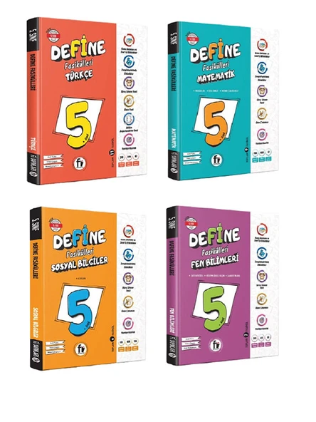 Fi Yayınları 5. Sınıf Maarif Modeil Define Fasikülleri Konu Türkçe Matematik Fen Sosyal 4 lü Set ürün görseli 1