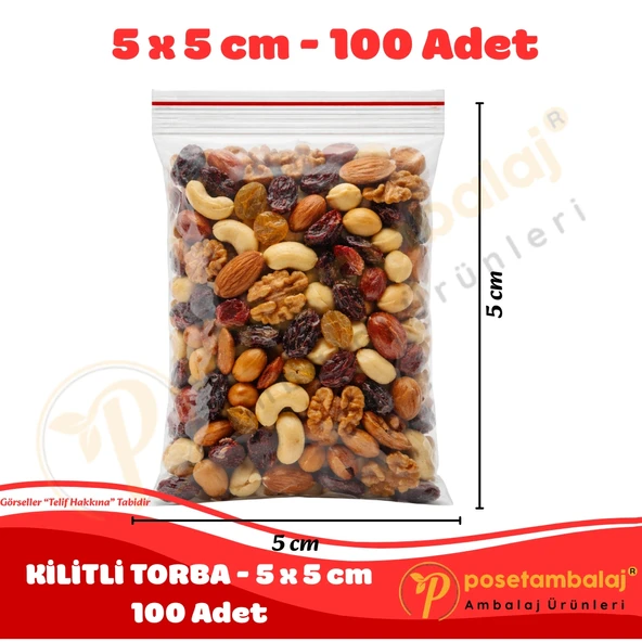 5x5 cm. Kilitli Torba (100 Adet) ürün görseli 1