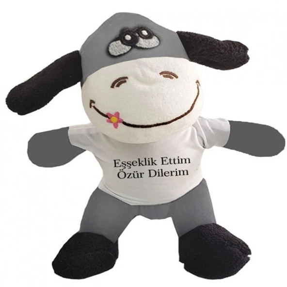 Oyuncak Peluş Eşeklik Ettim Tişörtlü Eşek ürün görseli 1