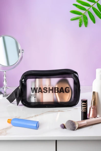 Porsima 3140 Şeffaf Seyahat Ve Makyaj Çantası Su Geçirmez Organizer Washbag 21x13cm Çok Renkli ürün görseli 1