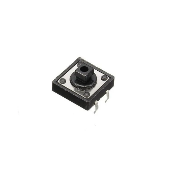 5 Adet 12x12x7.3mm 4 Pinli Siyah Push On Off Buton - Tact Switch ürün görseli 1