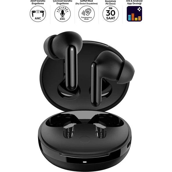 Spigen Audio SA-TW S10 Anc Kablosuz Tws Kulaklık Siyah ASD07886 ürün görseli 1