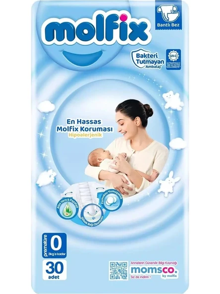 Molfix 0 Numara Prematüre 30'lu Bebek Bezi ürün görseli 1