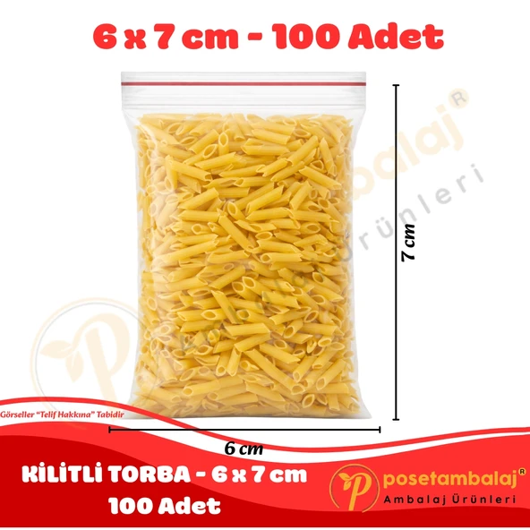 6x7 cm. Kilitli Torba (100 Adet) - Resim 2