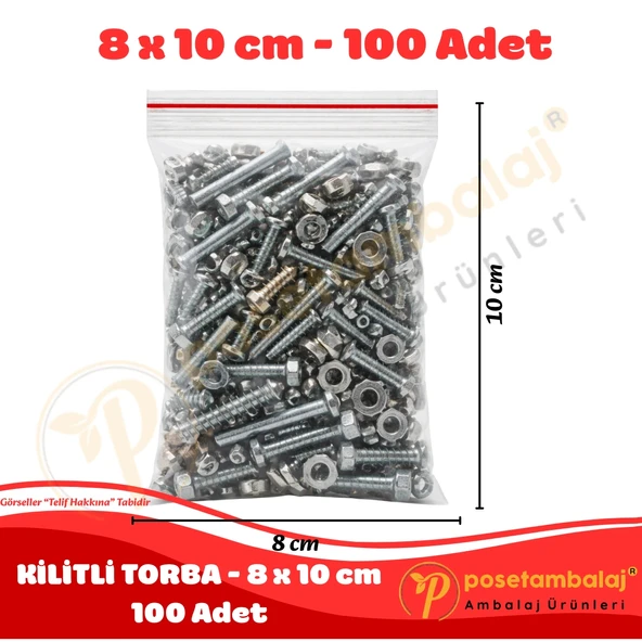 8x10 cm. Kilitli Torba (100 Adet) - Resim 4