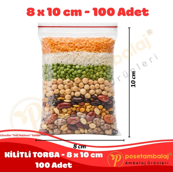8x10 cm. Kilitli Torba (100 Adet) - Resim 3