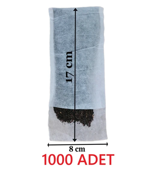 Çay Bitki Çayı Demleme Filtresi Boş Demlik Poşeti Galoşu Bonesi 8x17 cm 1000 Adet Ev Otel Cafe Horeca ürün görseli 1