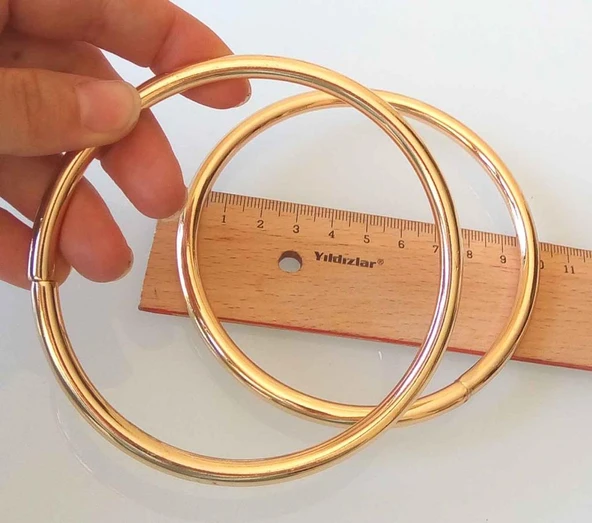 Angel Çanta Aksesuar 10 Cm Light Gold Renk Metal Çanta Sapı ürün görseli 1