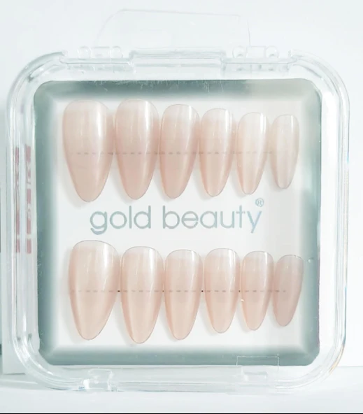 Gold Beauty Kedi Gözü Takma Tırnak 12 li EP-1527 - 11 Pudra ürün görseli 1