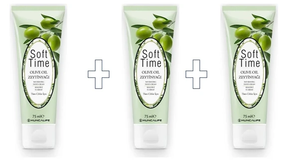 Soft Time Zeytinyağlı Besleyici 3 ADET El Kremi 75 ml ürün görseli 1