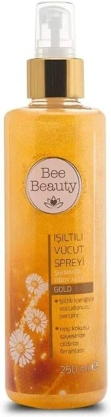 Bee Beauty ( 2 ADET ) Işıltılı Vücut Spreyi 250 ML - Gold ürün görseli 1