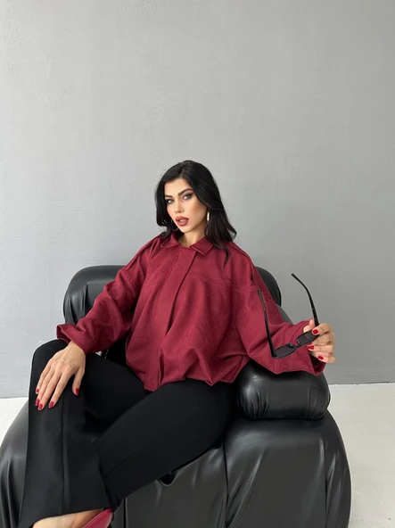 Süet Apoletli Bomber Ceket - Resim 4