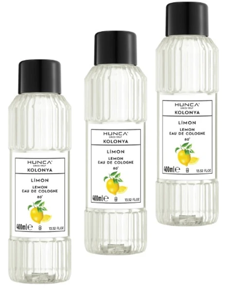 Limon Kolonyası 3LÜ SET- 80 Derece Pet Şişe 400 ml ürün görseli 1