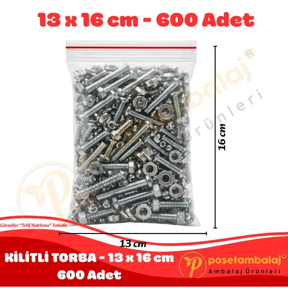 13x16 cm. Kilitli Torba (600 Adet) - Resim 4