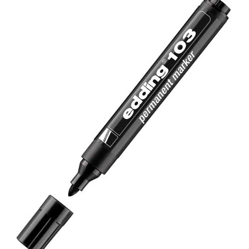 Edding Permanent Markör E-103 Siyah 10’lu ürün görseli 1