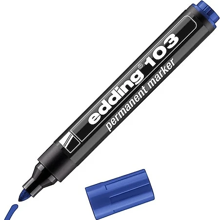 Edding Permanent Markör E-103 Mavi 10’lu ürün görseli 1